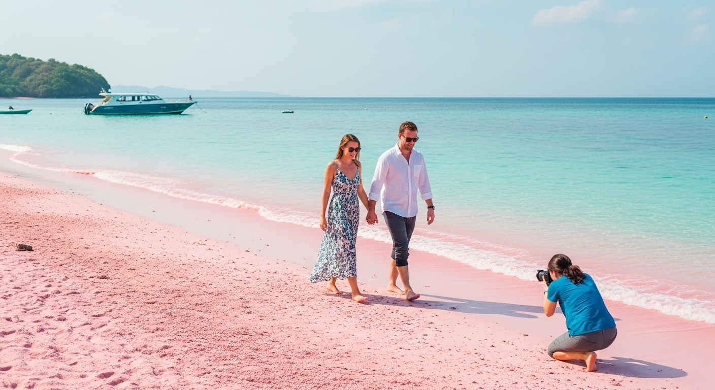 Pink Beach Lombok Island